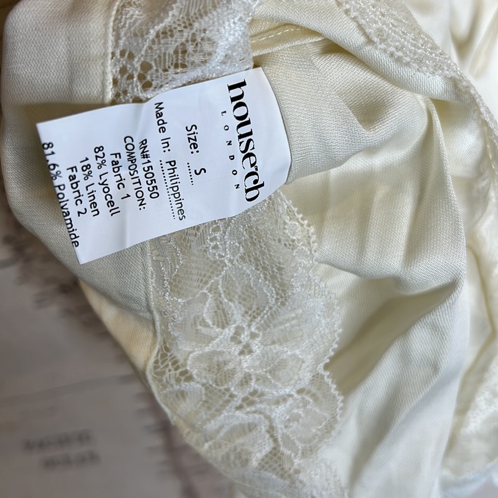HOUSE OF CB 'Kaia' Ivory A-Line Mini Dress NWOT - Picture 15 of 17